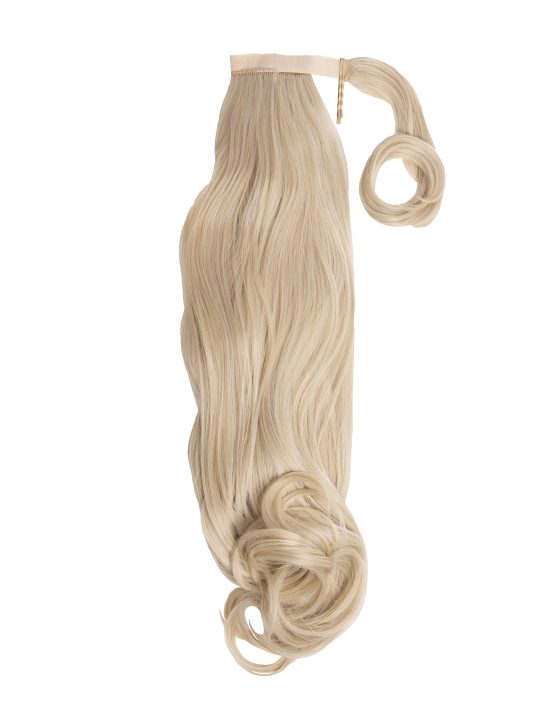 Curly Light Golden Blonde Wraparound Ponytail