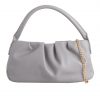 Grey Ruched Handbag