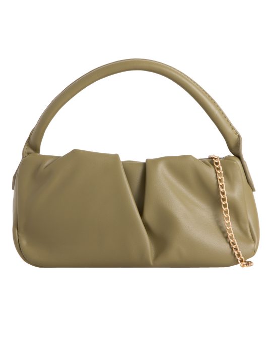 Olive Ruched Handbag