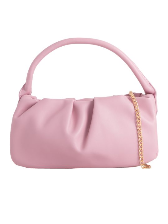 Pink Ruched Handbag