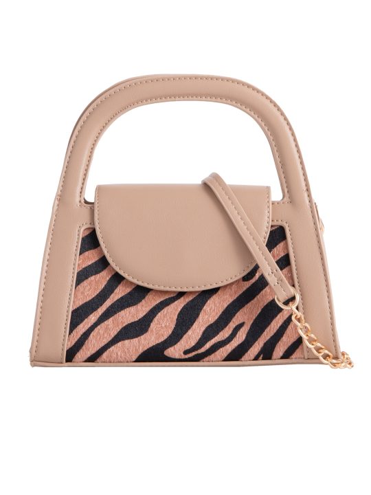 Zebra Print Detail Handbag