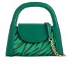 Green Zebra Print Detail Handbag
