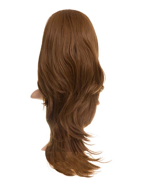 Golden Brown Wavy Layered Half Head Wig