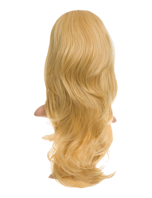 Golden Blonde Wavy Layered Half Head Wig