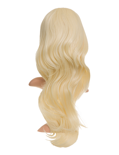 Pure Blonde Wavy Layered Half Head Wig