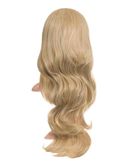California Blonde Wavy Layered Half Head Wig