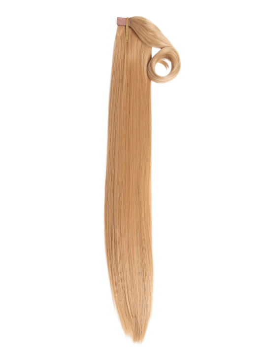 Straight Caramel Blonde Wraparound Ponytail