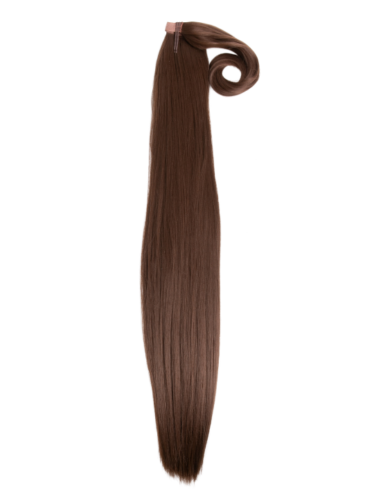 30 Inch Straight Chestnut Brown Wraparound Ponytail