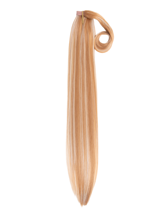 Straight Golden Beige Blonde Wraparound Ponytail